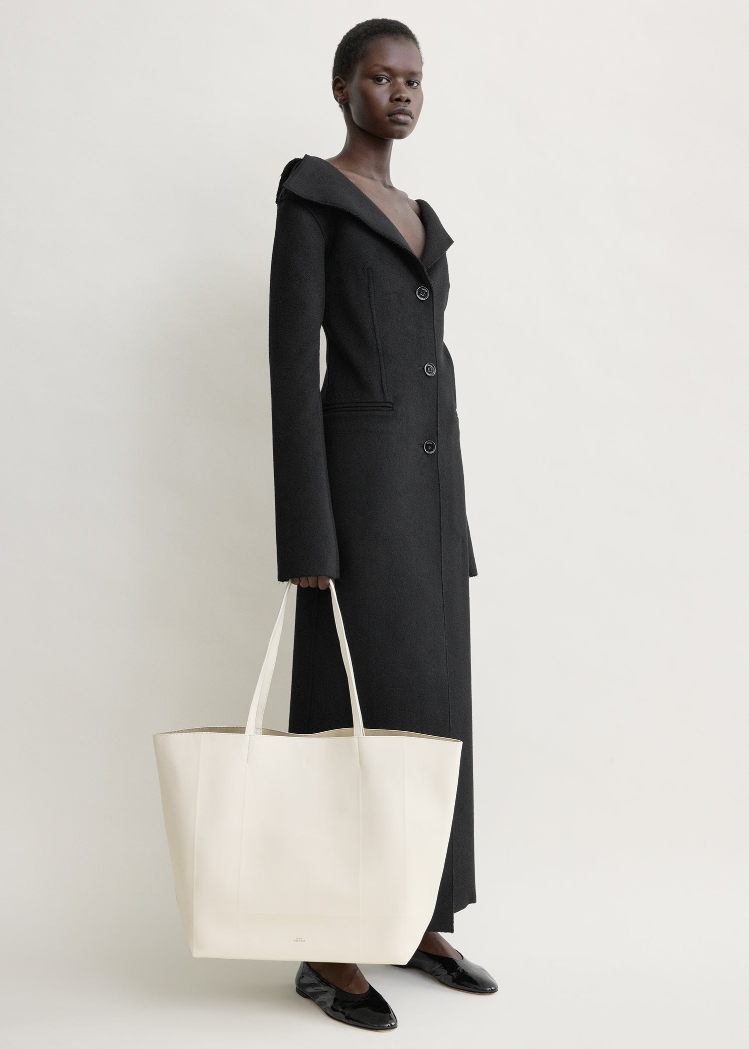 Toteme Roam Leather Tote Stone